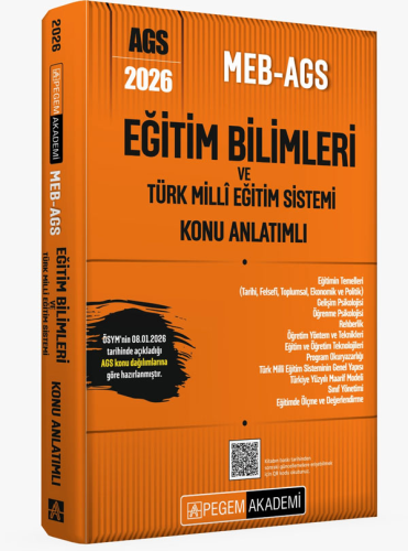 MEB-AGS Hazırlık,AGS Konu Anlatımlı, - Pegem Sınav Kitapları - Pegem Y