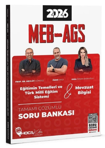 Hoca Kafası Yayınları 2026 MEB-AGS Eğitimin Temelleri ve Türk Milli Eğitim Sistemi, Mevzuat Bilgisi Soru Bankası Çözümlü