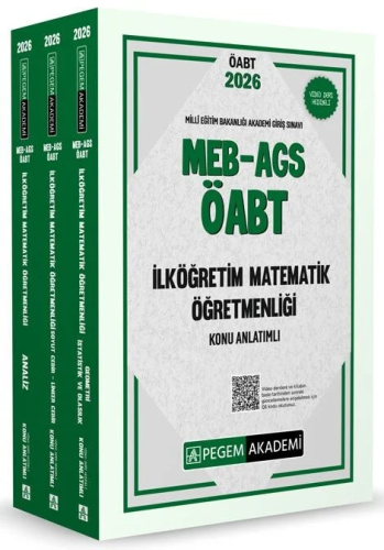 ​Pegem Yayınları 2026 MEB AGS ÖABT İlköğretim Matematik Konu Anlatımlı (3 Kitap)