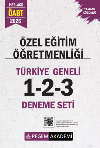 Deneme - Pegem Yayınları 2026 MEB AGS ÖABT Özel Eğitim Öğretmenliği Ta