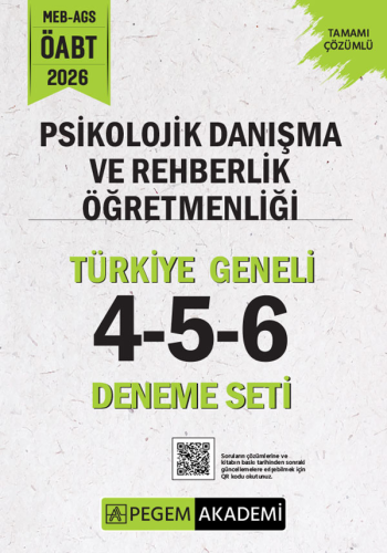 - Pegem Yayınları 2026 MEB AGS ÖABT Psikolojik Danışma ve Rehberlik Öğ