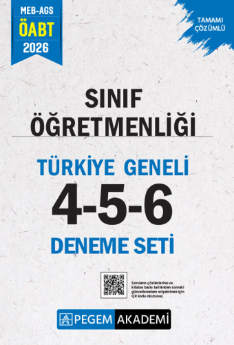 - Pegem Yayınları 2026 MEB AGS ÖABT Sınıf Öğretmenliği Tamamı Çözümlü 