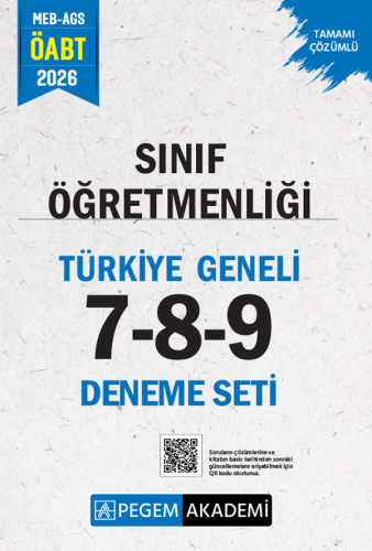 Deneme - Pegem Yayınları 2026 MEB AGS ÖABT Sınıf Öğretmenliği Tamamı Ç