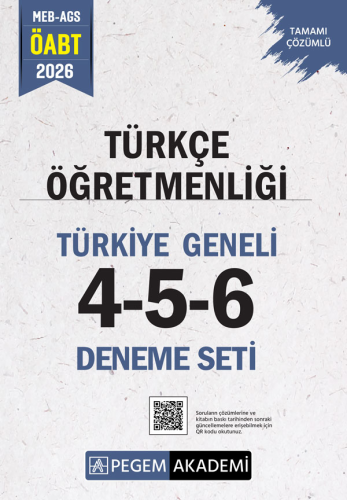 Deneme - Pegem Yayınları 2026 MEB AGS ÖABT Türkçe Öğretmenliği Tamamı 