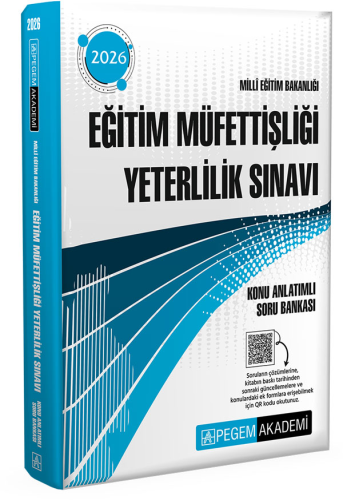 Pegem Yayınları 2026 MEB Eğitim Müfettişliği Yeterlilik Sınavı Konu Anlatımlı Soru Bankası