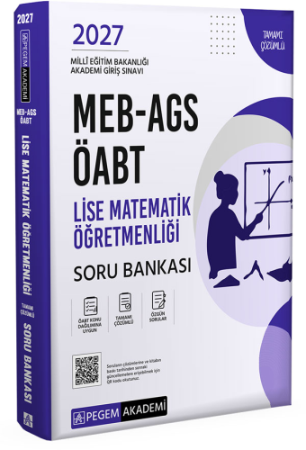Pegem Yayınları 2027 MEB AGS ÖABT Lise Matematik Öğretmenliği Tamamı Çözümlü Soru Bankası