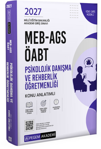 Pegem Yayınları 2027 ÖABT MEB AGS Psikolojik Danışma ve Rehberlik Konu