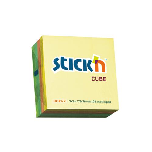 Hopax Stıckn Yapışkanlı Not Kağıdı Küp Pastel 400 YP 76x76 4 Renk