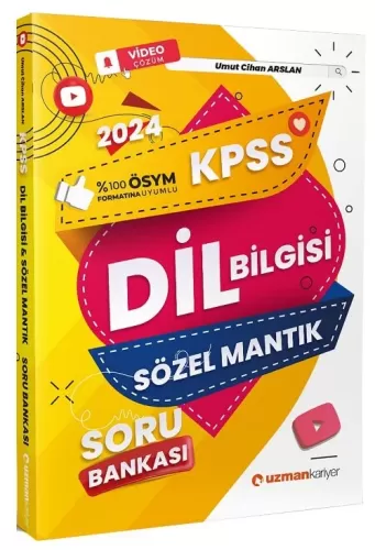 Uzman Kariyer Yayınları 2024 KPSS Dil Bilgisi Sözel Mantık Soru Bankas