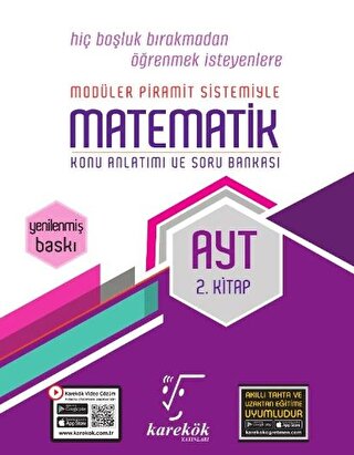 Karekök Yayınları AYT Matematik Konu Anlatımlı Soru Bankası 2. Kitap K