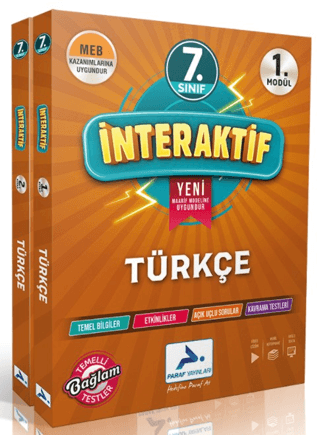 Paraf Yayınları 7. Sınıf İnteraktif Türkçe Etkinlik Çalışma Kitabı