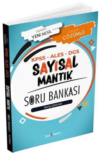 Tercih Akademi Yayınları 2022 KPSS ALES DGS Tamamı Çözümlü Sayısal Man