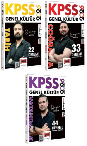 Yargı Yayınları 2026 KPSS Tarih Coğrafya Vatandaşlık 99 Deneme 3'lü Set