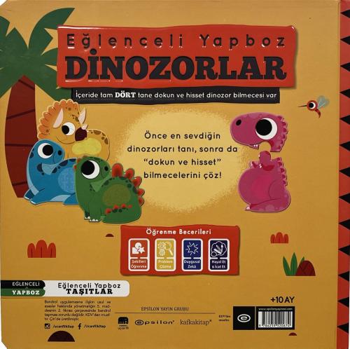 Çocuk Kitapları, - Uçan Fil Yayınları - Eğlenceli Yapboz Dinozorlar