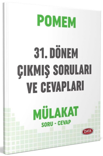 Data Yayınları POMEM 31. Dönem Mülakat Çıkmış Sorular ve Cevapları