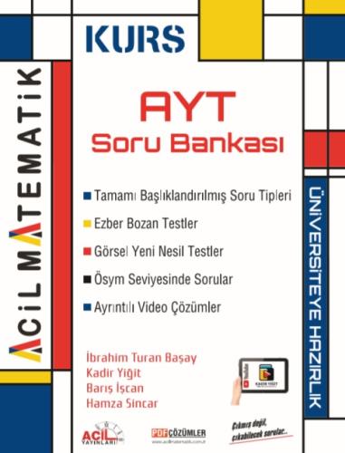 Acil Yayınları AYT Matematik KURS Soru Bankası