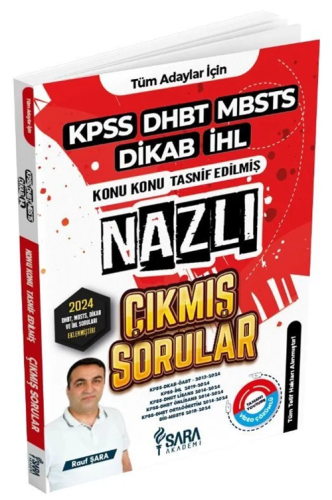 Şara Akademi ÖABT MEB-AGS DHBT MBSTS İHL Din Kültürü ve Ahlak Bilgisi NAZLI Çıkmış Sorular