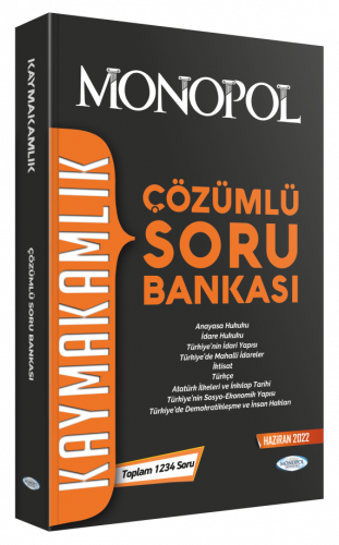 Monopol Yayınları 2022 Kaymakamlık Çözümlü Soru Bankası Komisyon