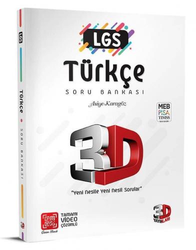 3D Yayınları 8. Sınıf LGS Türkçe Soru Bankası Asiye Karagöz
