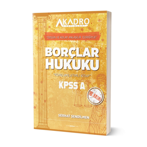 A Kadro Yayınları 2026 KPSS A Grubu Borçlar Hukuku Konu Anlatımlı