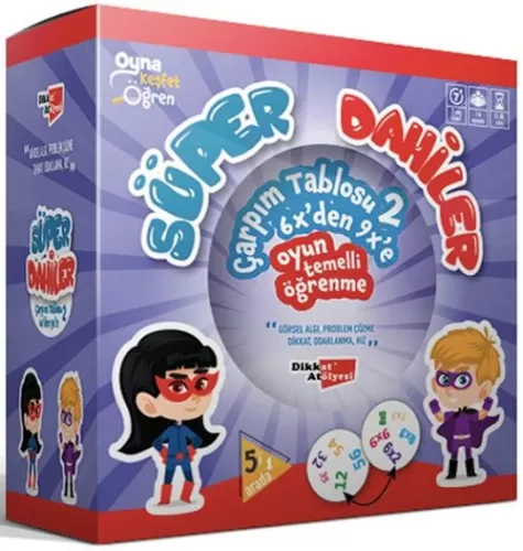 Eğitim Etkinlik Kitapları - Süper Dahiler Çarpım Tablosu 2 (6x’den 9x’