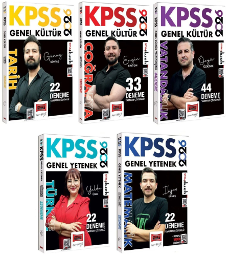 Yargı Yayınları 2026 KPSS Genel Yetenek Genel Kültür 143 Deneme 5'li Set