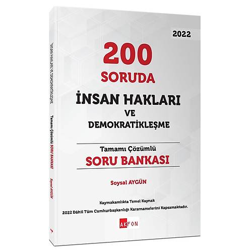 200 Soruda İnsan Hakları ve Demokratikleşme Tamamı Çözümlü Soru Bankas
