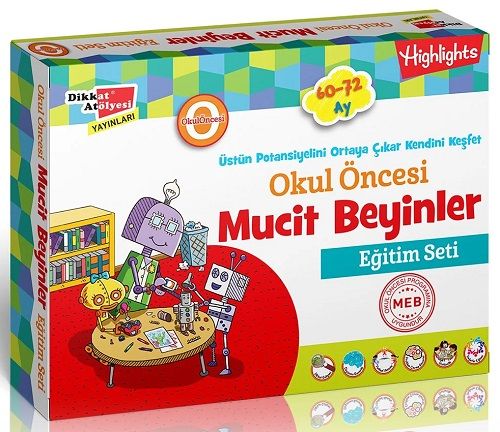 Dikkat Atölyesi Yayınları 60-72 Ay Okul Öncesi Mucit Beyinler Eğitim S