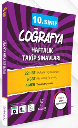 Karekök Yayınları 10. Sınıf Coğrafya Haftalık Takip Sınavları