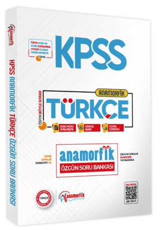 Anamorfik Yayınları 2026 KPSS Yeni Sistem Türkçe Tek Kitap Anamorfik Özgün Soru Bankası Konu Konu Dijital Çözümlü