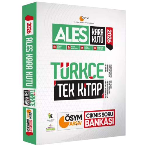 İnformal Yayınları 2026 ALES Kara Kutu Türkçe TEK KİTAP ÖSYM Arşiv Çıkmış Soru Bankası Konu Özetli Dijital Çözümlü