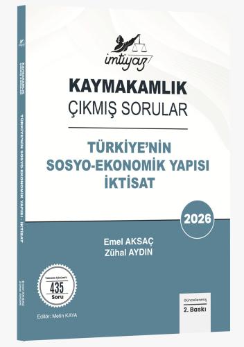 Kaymakamlık Sınavı Kitapları - İMTİYAZ 2026 Kaymakamlık Türkiye nin So