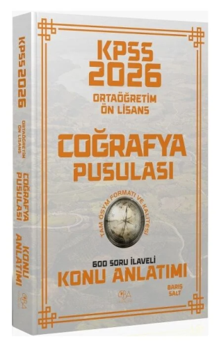 CBA Yayınları 2026 KPSS Lise Ortaöğretim Ön Lisans Coğrafya Pusulası Konu Anlatımı