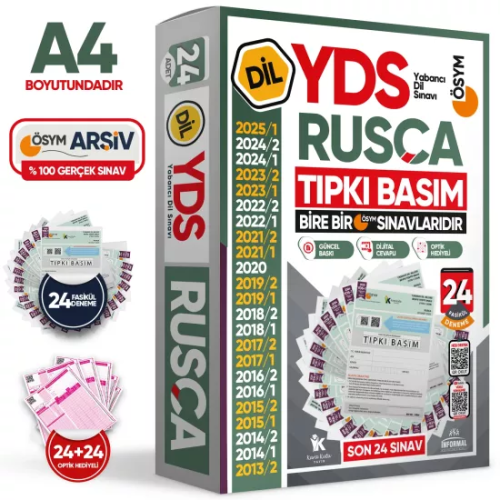 İnformal Yayınları 2026 YDS Rusça ÖSYM Tıpkı Basım Çıkmış Soru Deneme Paketi 24 lü