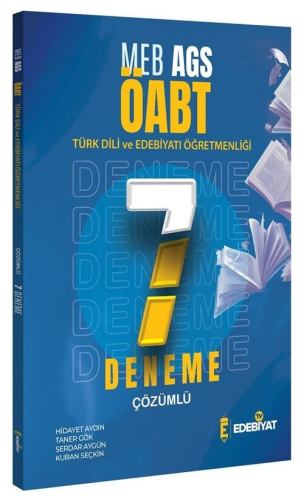 Edebiyat TV Yayınları ÖABT MEB-AGS Türk Dili Edebiyatı Öğretmenliği 7 Deneme Çözümlü