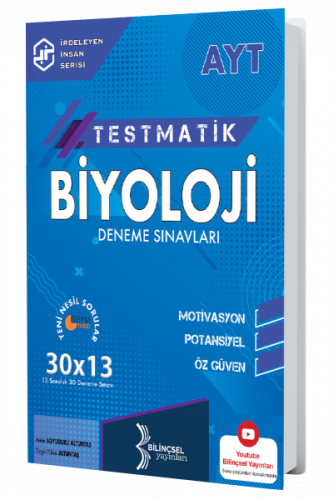 Bilinçsel Yayınları AYT Biyoloji Testmatik 30x13 Deneme Sınavları Komi