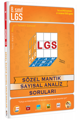Tonguç Akademi 8. Sınıf LGS Sözel Mantık Sayısal Analiz Soruları Komis