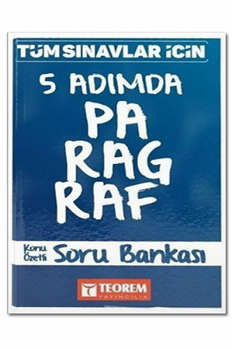 Teorem Yayınları Tüm Sınavlar İçin 5 Adımda Paragraf Konu Anlatımlı So