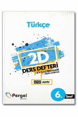 Pergel Yayınları 6. Sınıf Türkçe 2D Ders Defteri Ev Çalışmaları