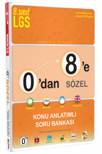 Tonguç Akademi 8. Sınıf LGS 0 dan 8 e Sözel Konu Anlatımlı Soru Bankas