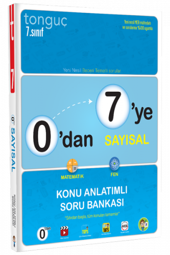 Tonguç Akademi 7. Sınıf 0 dan 7 ye Sayısal Konu Anlatımlı Soru Bankası