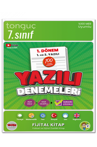 - Tonguç Yayınları - Tonguç Akademi 7. Sınıf Yazılı Denemeleri 1. Döne