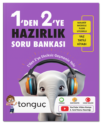 2. Sınıf Kitapları - Tonguç Akademi 1 den 2 ye Hazırlık Soru Bankası -