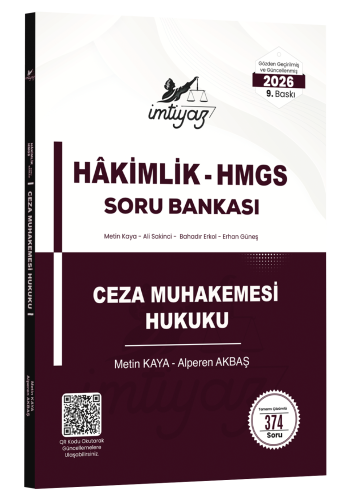 HMGS, Hakimlik Sınavları, - İmtiyaz Yayıncılık - İMTİYAZ Ceza Muhakeme