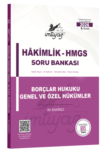 HMGS, Hakimlik Sınavları, - İmtiyaz Yayıncılık - İMTİYAZ Borçlar Hukuk