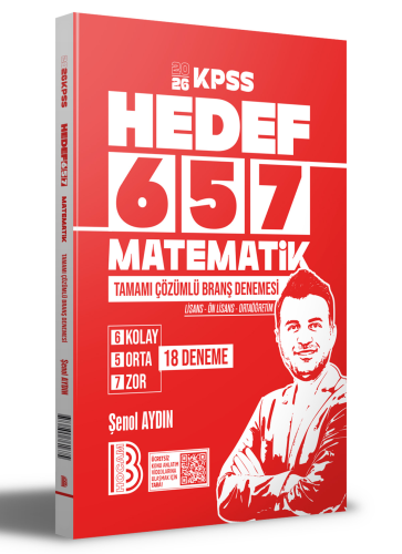 Benim Hocam Yayınları 2026 KPSS HEDEF 657 Matematik Tamamı Çözümlü Branş Denemesi