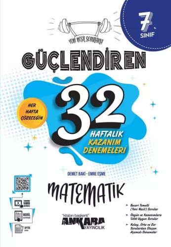 Ankara Yayıncılık 7. Sınıf Matematik Güçlendiren 32 Haftalık Kazanım D