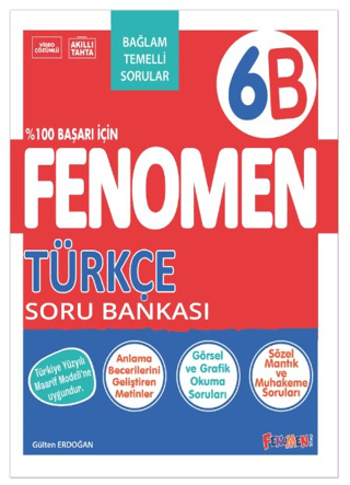 Fenomen Okul Yayınları 6. Sınıf Türkçe Fenomen B Soru Bankası
