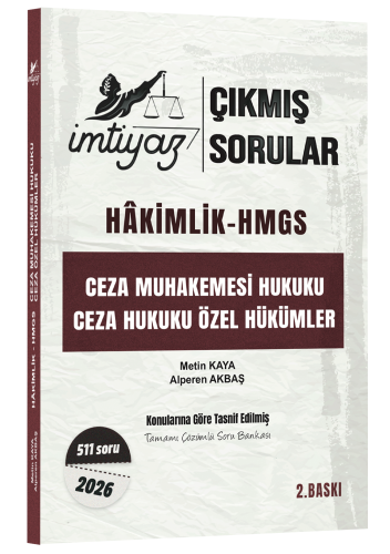 HMGS, Hakimlik Sınavları,HMGS Çıkmış Sorular, - İmtiyaz Yayıncılık - İ