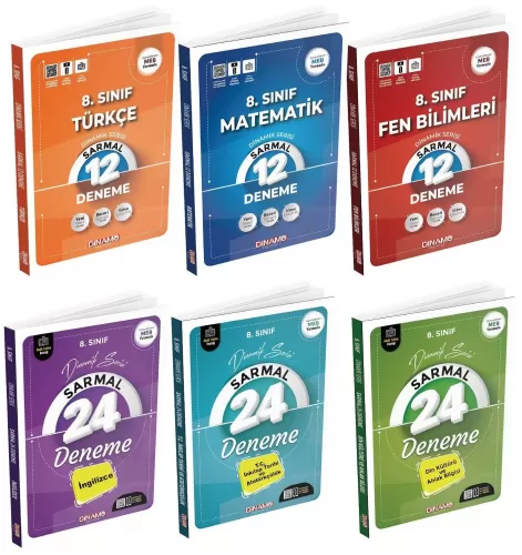 Dinamo Yayınları 8. Sınıf Tüm Dersler Dinamik Sarmal Deneme 6 lı Set K